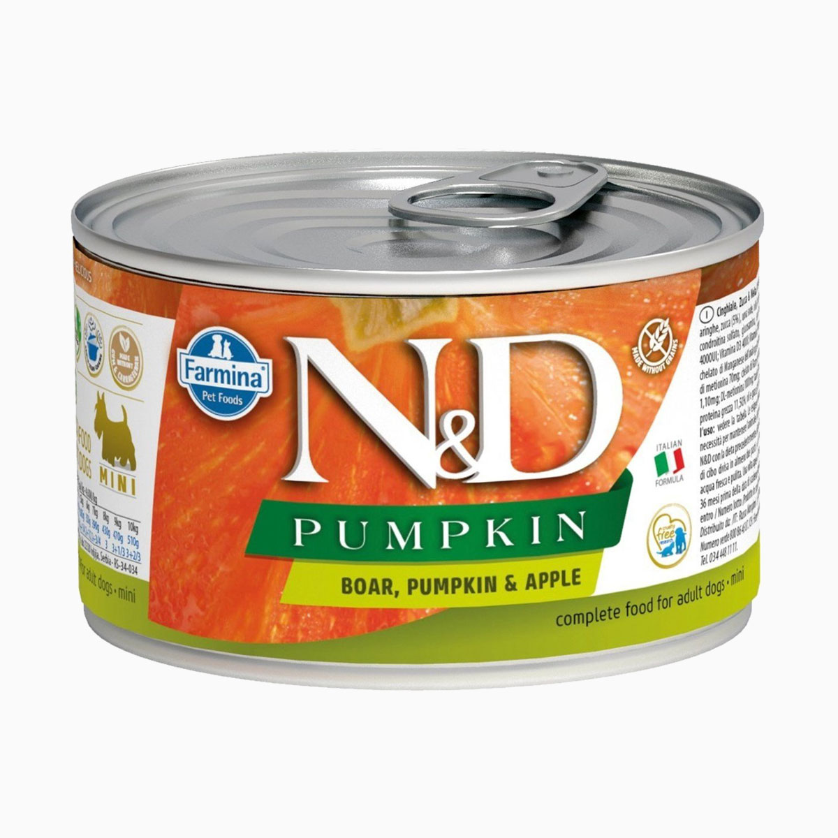 N&D-Mini-Balkabaklı-Yaban-Domuzlu-Köpek-Konservesi-140-GR