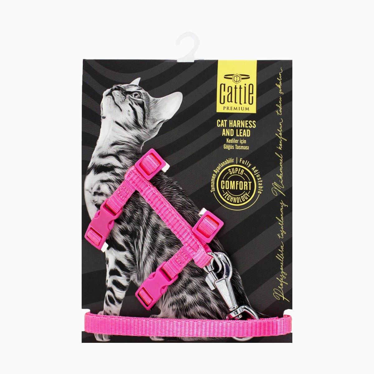 Cattie-Kedi-Göğüs-&-Gezdirme-Takımı-Pembe-1x25-40-cm